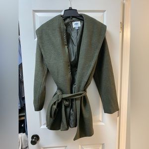 Old Navy Wool Wrap Coat, Hunter Green, sz L